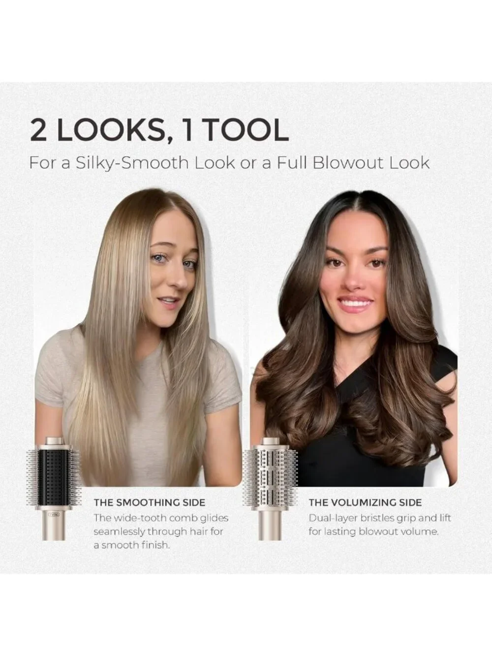 Lightweight 5-in-1 Ionic Blow Dryer Brush - Fast Drying, Adds Shine & Volume